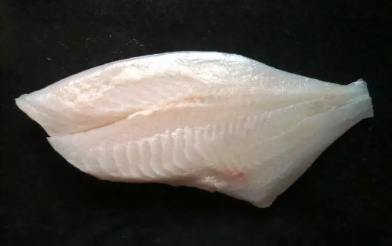 rohes Seelachsfilet auf dunklem Untergrund