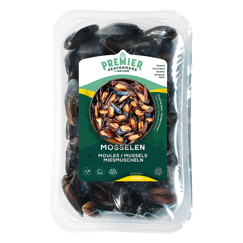 Frische Miesmuscheln „Extra“ aus Zeeland – 2 kg MAP-Packung