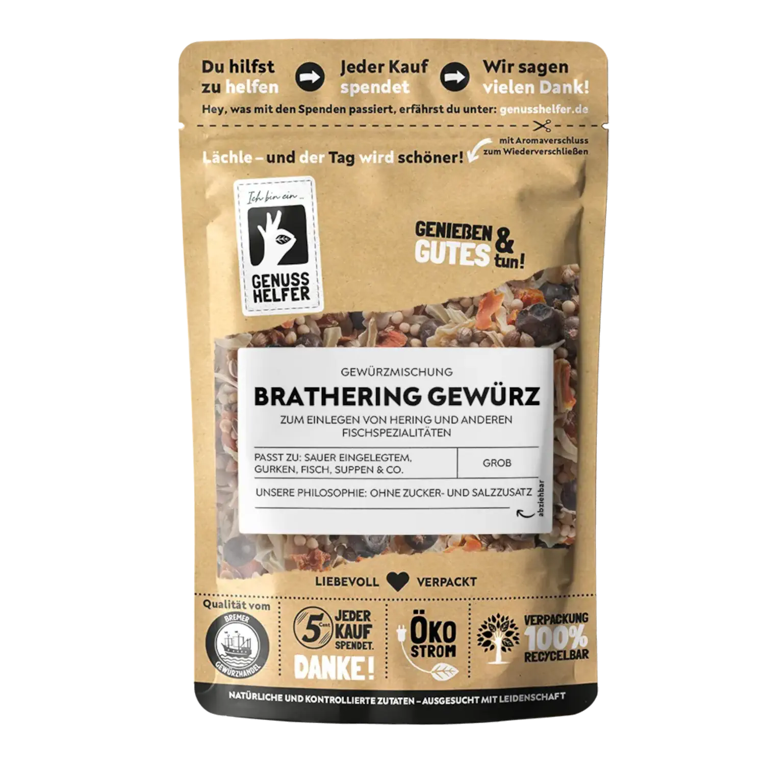 Brathering Gewürz, grob, 100-g